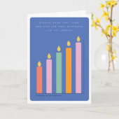 統計グラフおもしろい誕生日グリーティングカード カード (黄色い花)