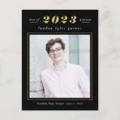 統計シンプル編集可能なカラー卒業はがき ポストカード (正面)