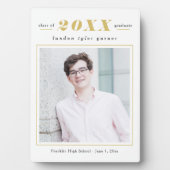 統計シンプル編集可能カラー卒業プラーク フォトプラーク (正面)