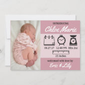 統計ベビー発表 案内状 (正面)