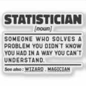 統計名詞定義スプレッドシートおもしろい シール (正面)