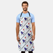 統計外のアウトリアユーモア エプロン (着用した状態)