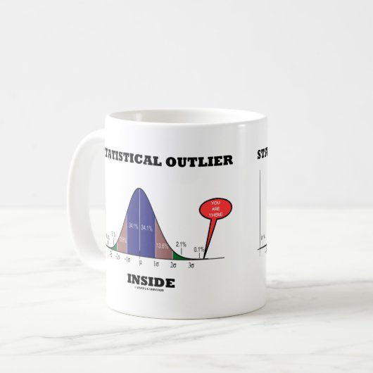 統計外のアウトリアユーモア コーヒーマグカップ (正面左)