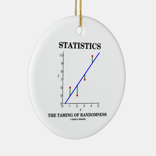 統計学ランダム性統計学ユーモアのチャミング セラミックオーナメント (右)