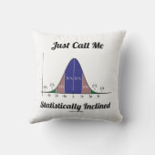 統計学的に傾いた呼び出し（ベル曲線） クッション (裏面)