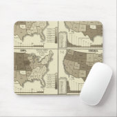統計州リソグラフ化地図 マウスパッド (マウス)