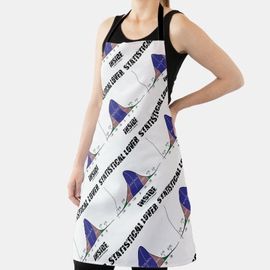 統計愛好家インサイドベルカーブギークユーモア エプロン (インサイチュ)