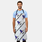 統計愛好家インサイドベルカーブギークユーモア エプロン (着用した状態)