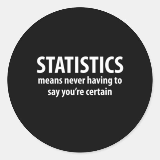 統計数理科学ギーク ラウンドシール (正面)