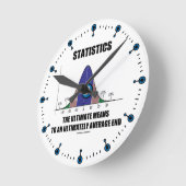 統計最終的に平均する究極の手段 ラウンド壁時計 (傾斜)