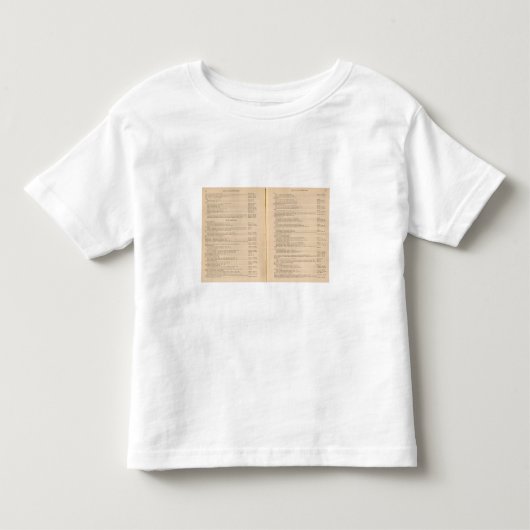 統計的な地図書1900 9 トドラーTシャツ (正面)