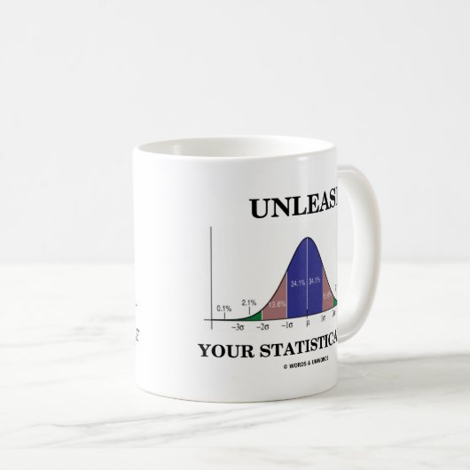 統計的な自己を引き出す(Bell Curveユーモア) コーヒーマグカップ (正面右)