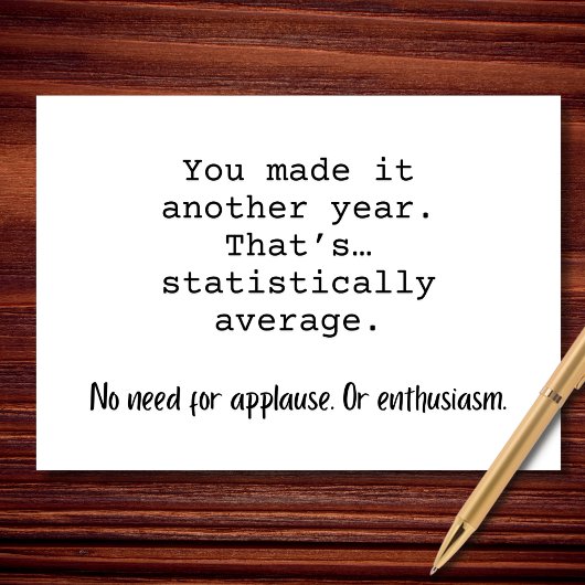 統計的に平均された誕生日 カード