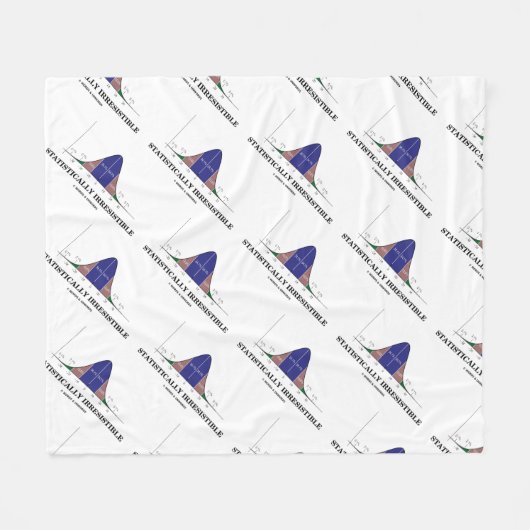 統計的に抵抗できないベル曲線の統計ユーモア フリースブランケット (正面(横))