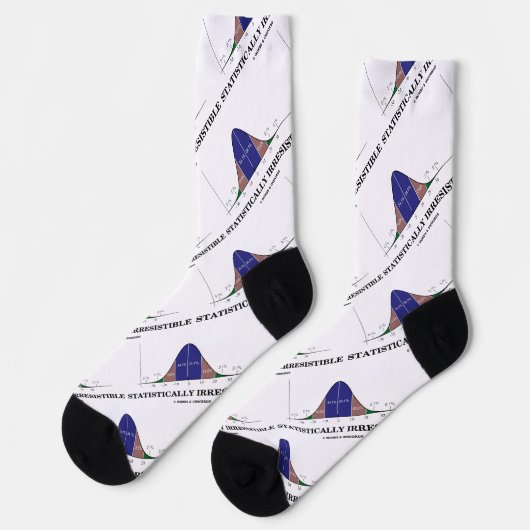 統計的に抵抗できない統計ギークユーモア ソックス (左)