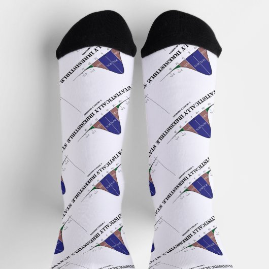 統計的に抵抗できない統計ギークユーモア ソックス (上部)