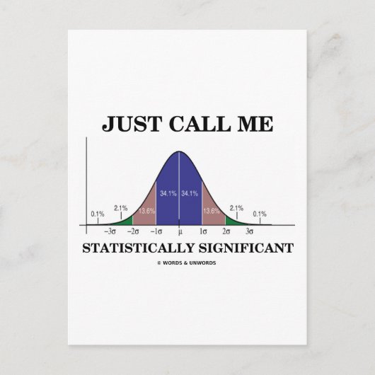 統計的に有意と呼ぶ ポストカード (正面)