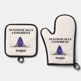 統計的に自信のあるベル曲線ユーモアの内部 鍋つかみ&鍋敷きセット