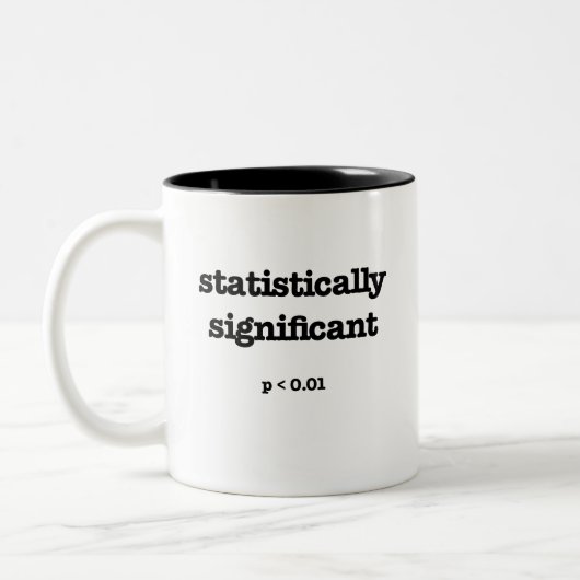 統計的に重要でおもしろいな数学のマグ ツートーンマグカップ (左)