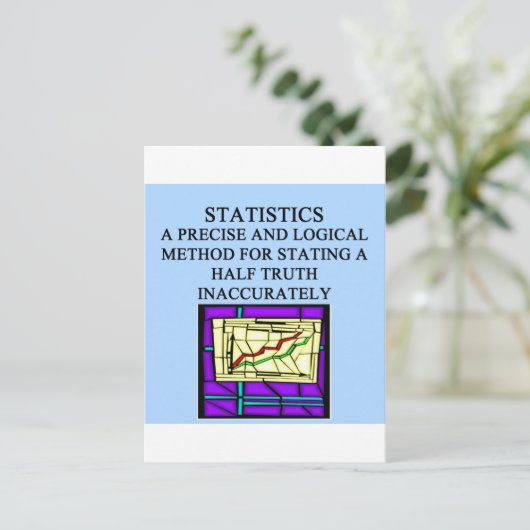 統計統計統計統計学者のユーモア ポストカード (スタンド正面)