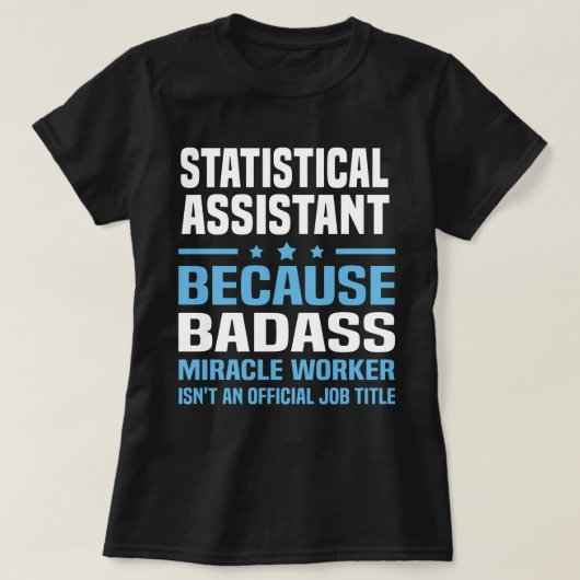 統計補助者 Tシャツ (デザイン正面)