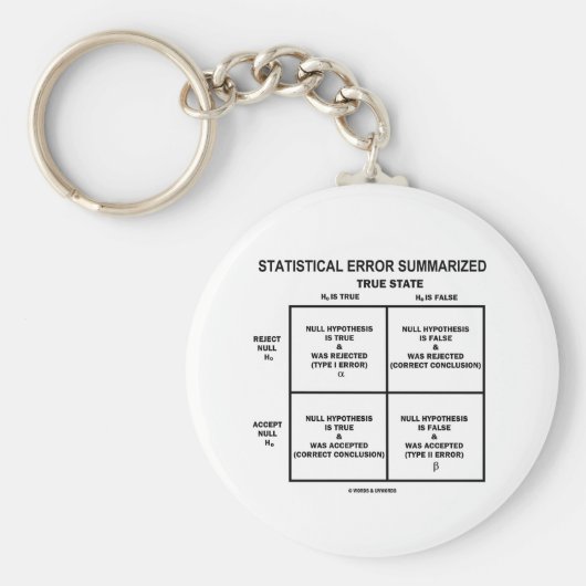 統計誤差の要約（仮説検定） キーホルダー (正面)