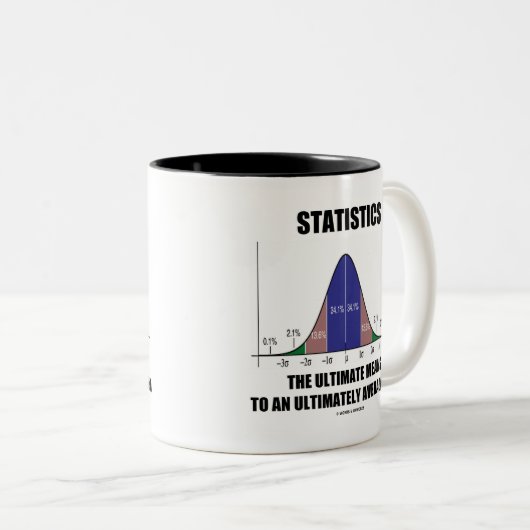 統計量の最終的な平均の最終的に平均端 ツートーンマグカップ (正面右)