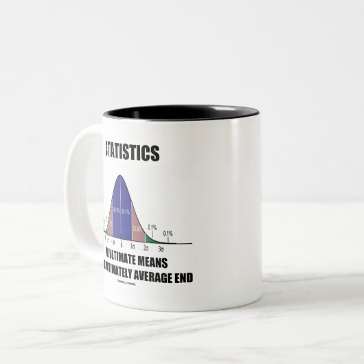 統計量の最終的な平均の最終的に平均端 ツートーンマグカップ (正面左)