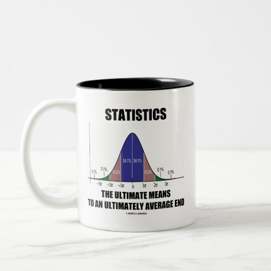 統計量の最終的な平均の最終的に平均端 ツートーンマグカップ (左)