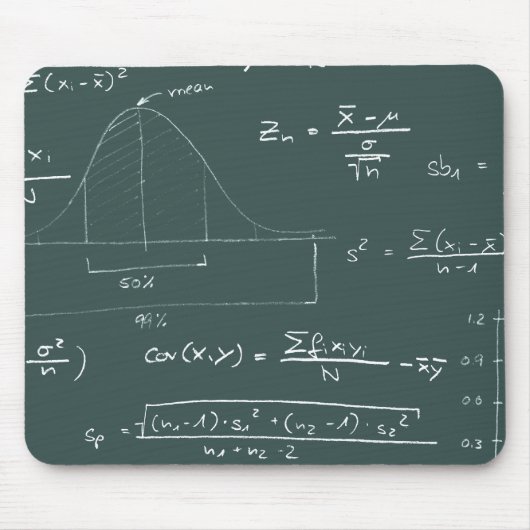 統計量の黒板 マウスパッド (正面)
