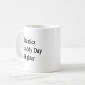 統計量は私の日をより明るくさせます コーヒーマグカップ (正面左)