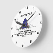 統計量不確か見つけることの芸術及び科学 ラウンド壁時計 (傾斜)