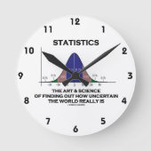 統計量不確か見つけることの芸術及び科学 ラウンド壁時計 (正面)