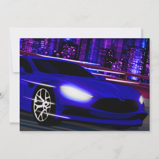 絵と一緒におめでとう！ 招待状 (裏面)