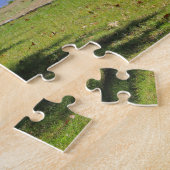 絵のようなカラフル秋ツインレイクスパークベンチ ジグソーパズル (側面)