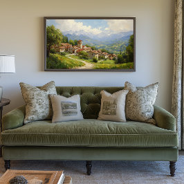 絵のようなヨーロッパヴィレッジ キャンバスプリント