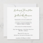 絵のような海辺のペイントウェディング招待状 招待状 (裏面)