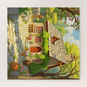 絵のような石造りのコテージ ジグソーパズル (横)