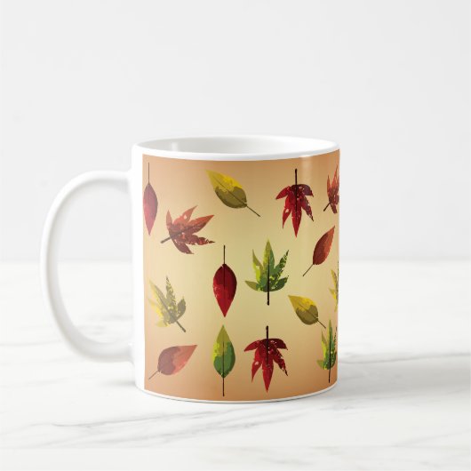 絵のような秋の葉 コーヒーマグカップ (左)