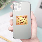 絵のような秋の葉 シール (スマートフォン)