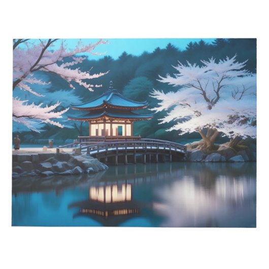絵のような風景の谷レイク自然静 ノートパッド (正面)