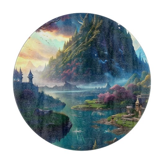 絵のような風景4 カッティングボード (正面)