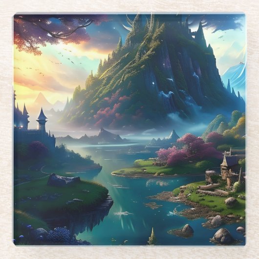 絵のような風景4 ガラスコースター (正面)
