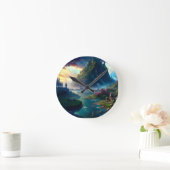 絵のような風景4 ラウンド壁時計 (ホーム)