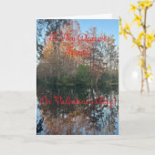 絵のような風景、友人のバレンタインカード カード (黄色い花)