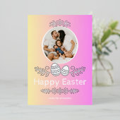 絵のように美しいイースター 箔シーズンカード (立ち正面)