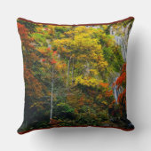 絵のように美しい景色の秋羽衣滝北海道 クッション (裏面)