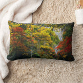 絵のように美しい景色の秋羽衣滝北海道 ランバークッション (ブランケット)