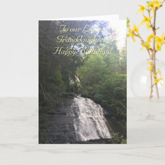 絵のように美しい、愛する孫娘、誕生日カード カード (黄色い花)