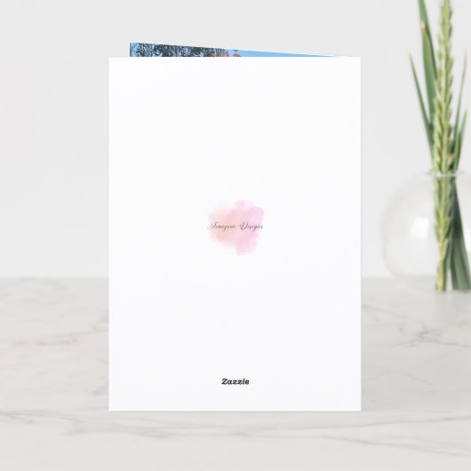 絵のように美しい、愛する孫娘、誕生日カード カード (裏面)